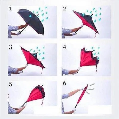 0233 Travel Windproof Umbrella (Reverse Umbrella)