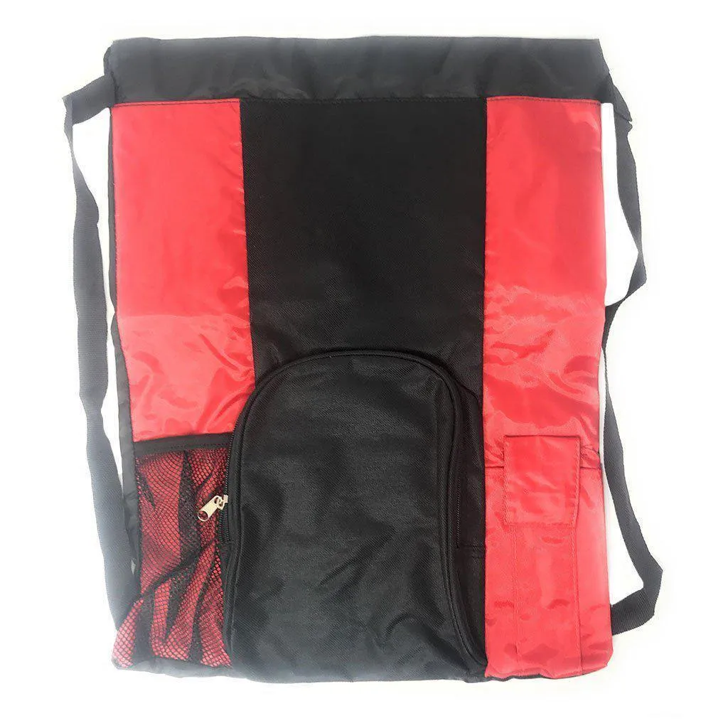 1 Dozen Drawstring Backpack Rucksack Totes Sacks Bag 14X19inch Wholesale Lot Bulk