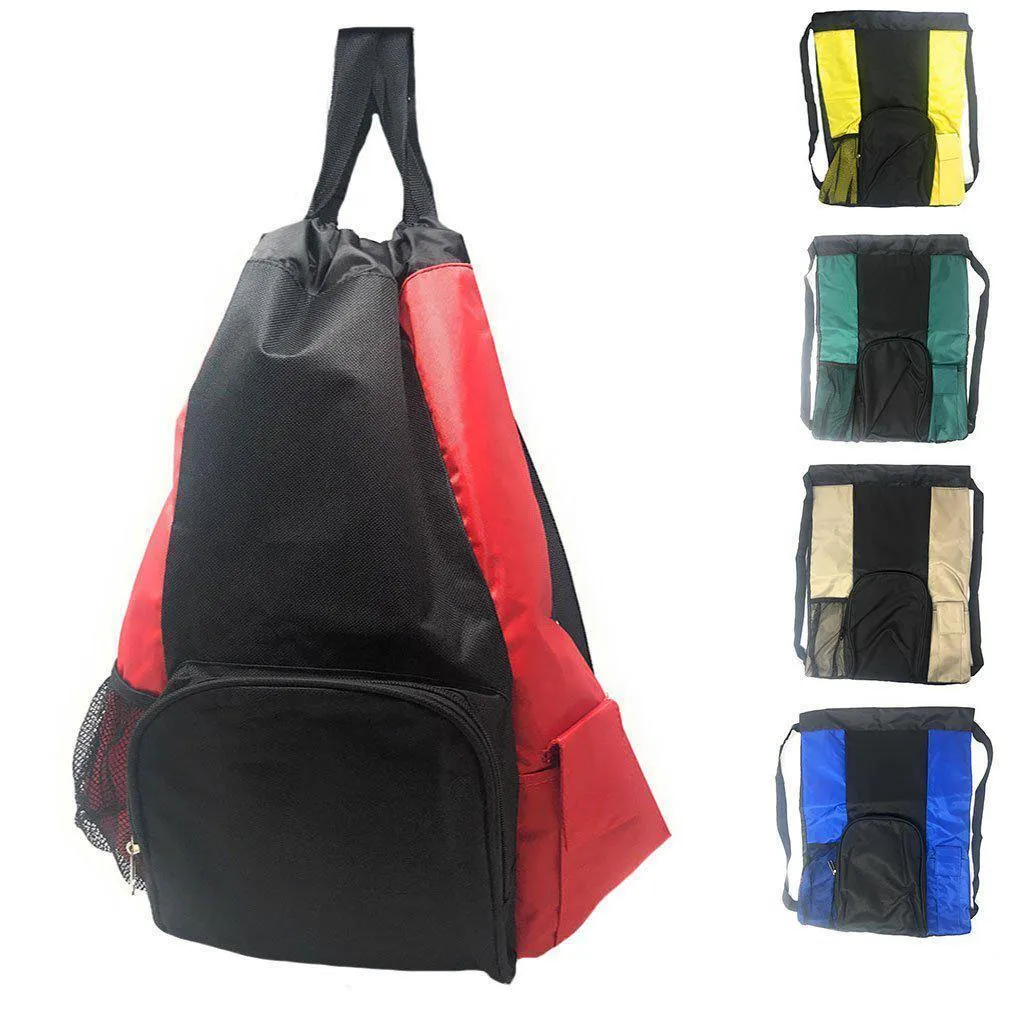 1 Dozen Drawstring Backpack Rucksack Totes Sacks Bag 14X19inch Wholesale Lot Bulk