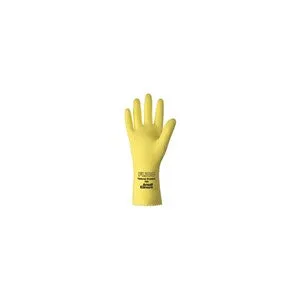 198-10 Ansell Fl100 Gloves,185752,Lemon Yellow,Fishscale Grip,17 Mil,12",Size 10