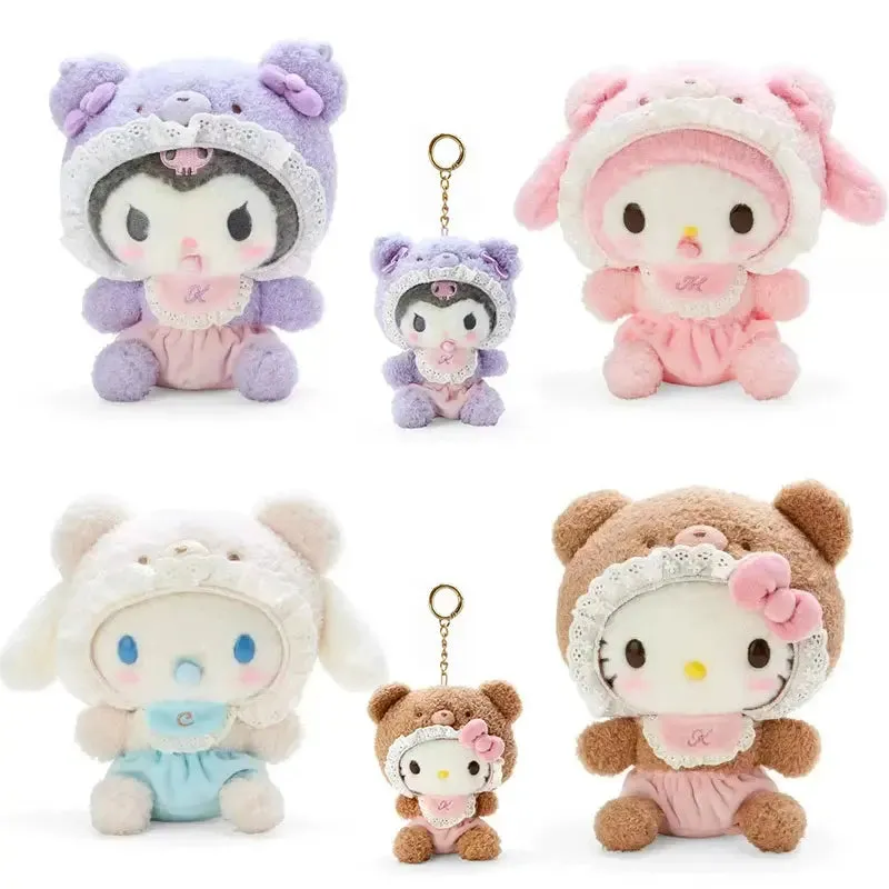 20CM Sanrio Plush Toy Keychain | Kuromi, Hello Kitty, My Melody, Cinnamoroll | Kawaii Stuffed Doll Pendant