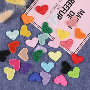 20Pack Multicolor Heart Iron On Patches for Clothing Jackets Backpacks