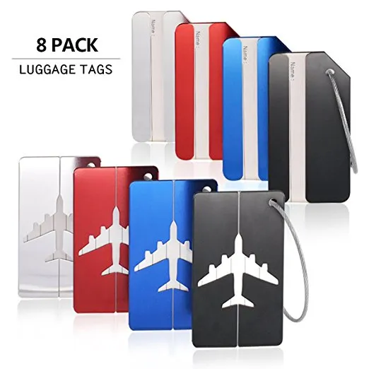 8 Pack Luggage Tags