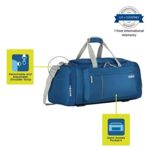 American Tourister X-Bag Nylon 55 Cms Travel Duffle Bag (Blue)