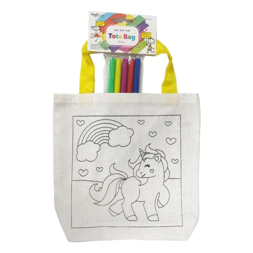 Angels Craft Tote Bag Coloring Kit - Unicorn