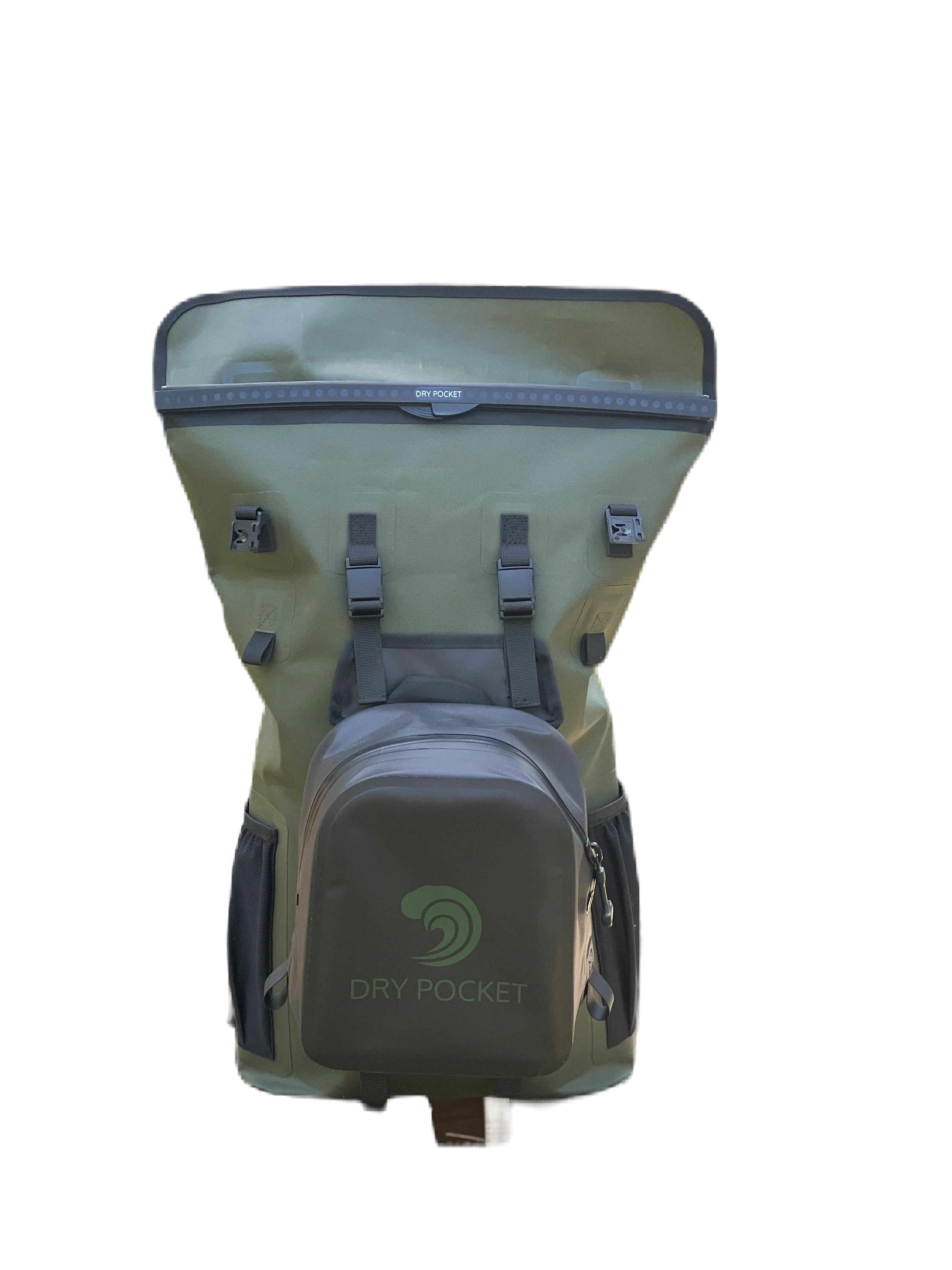 ARMY GREEN  2   1 BACKPACK DRY BAG , 30-LITRE, AUTO-SEALING, WATERPROOF, FLOATING DRY BAG