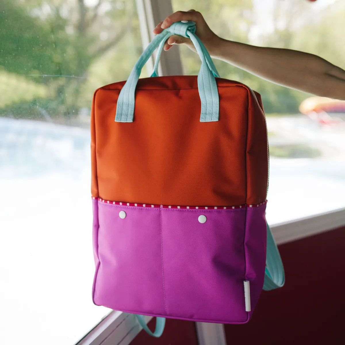 Backpack Large • Better Together • Colourblocking • Gravel Orange   Rosette Pink