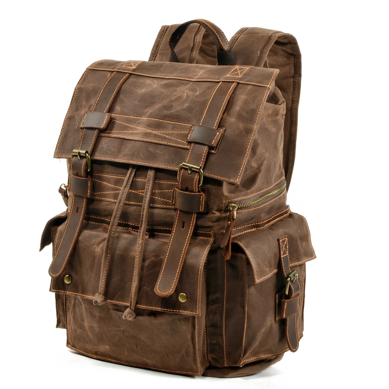 Canvas Travel Backpack School Backpack Hiking Rucksack Laptop Backpack