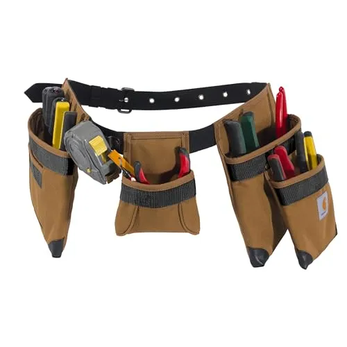 Carhartt B000052 Padded Tool Belt, Rugged Tool Belt with Tool and Fastener Storage Pockets