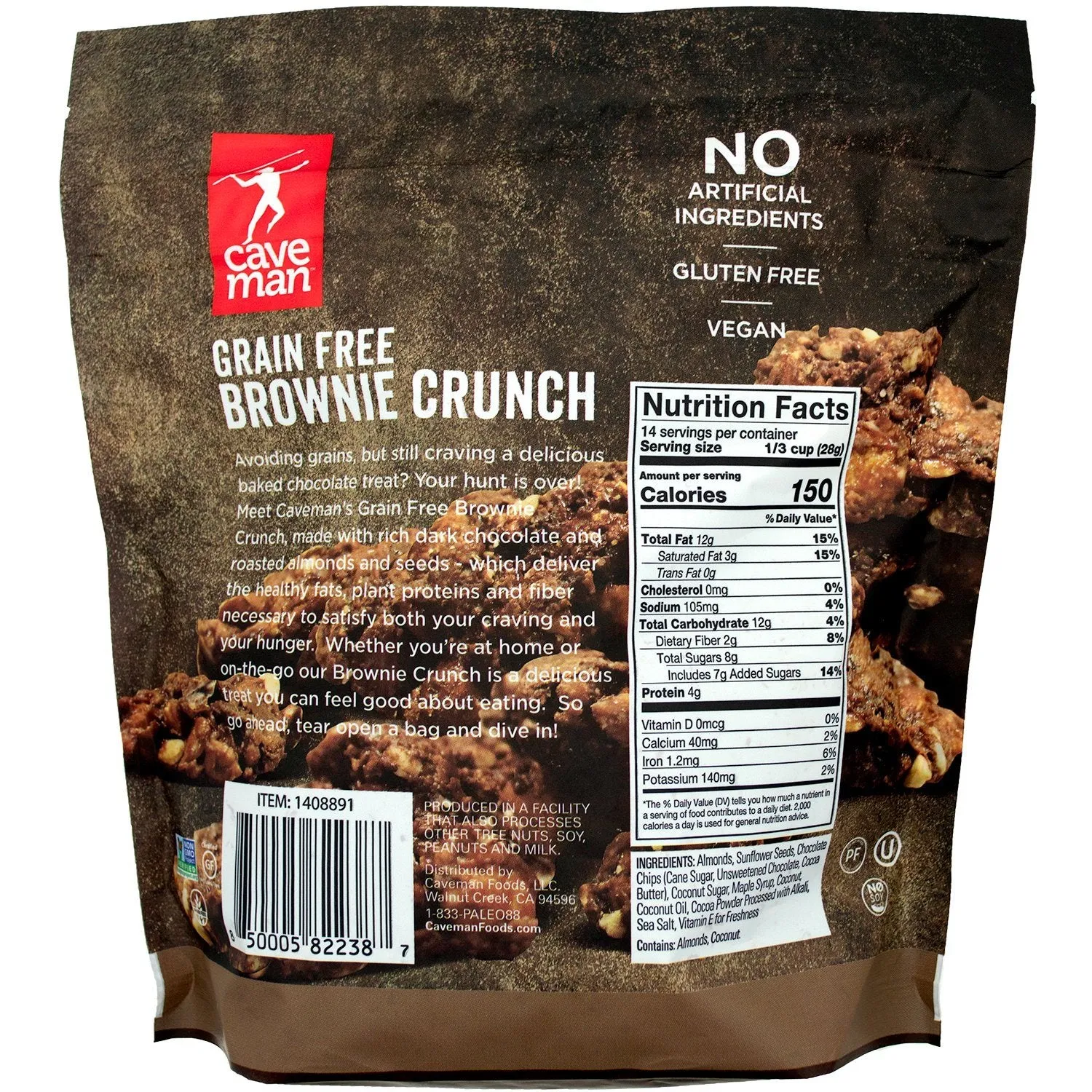 Caveman Grain Free Brownie Crunch