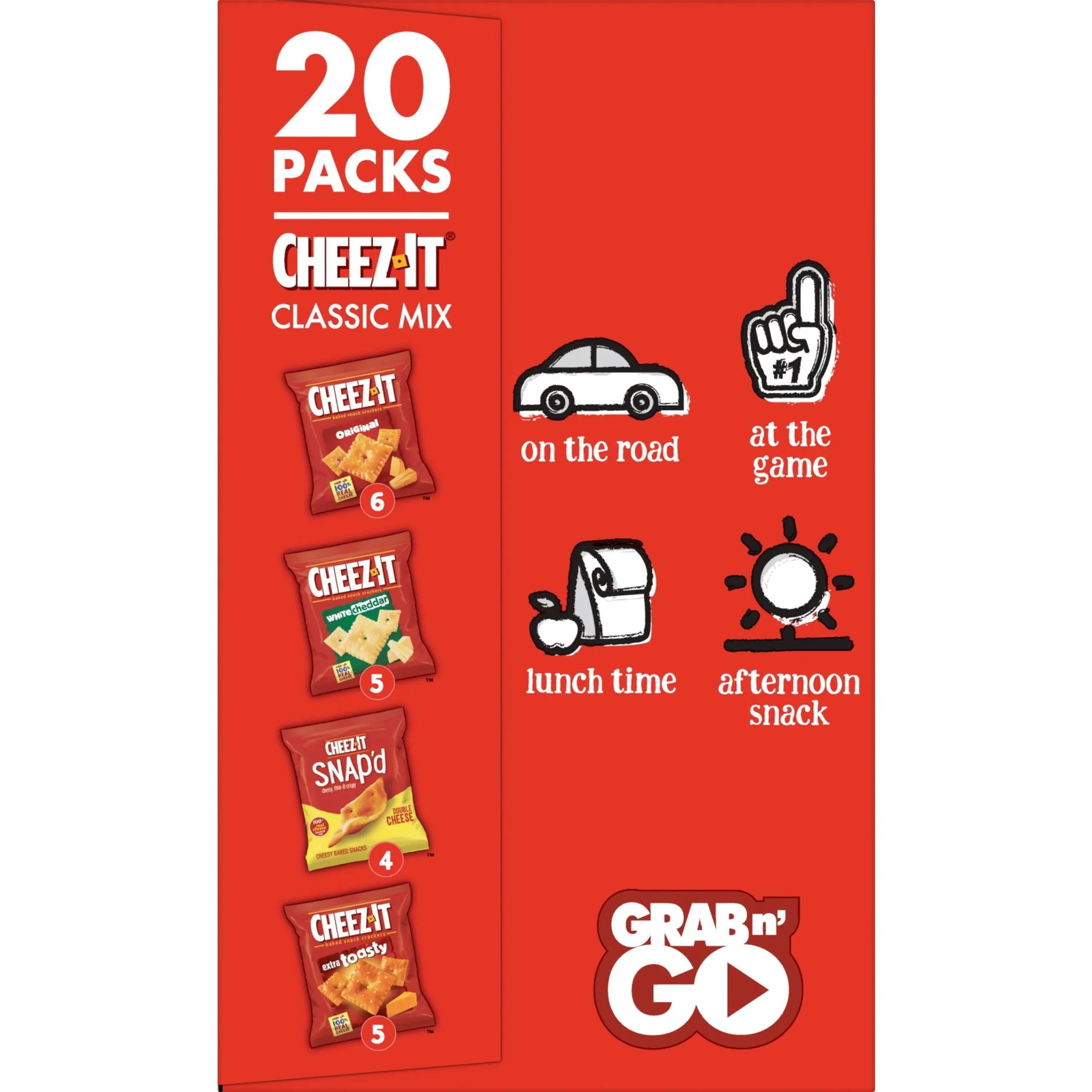 Cheez-It Variety Pack Cheese Crackers, 19.1 oz, 20 Count