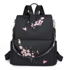 Embroidery Anti-Theft Waterproof Backpacks For Girls