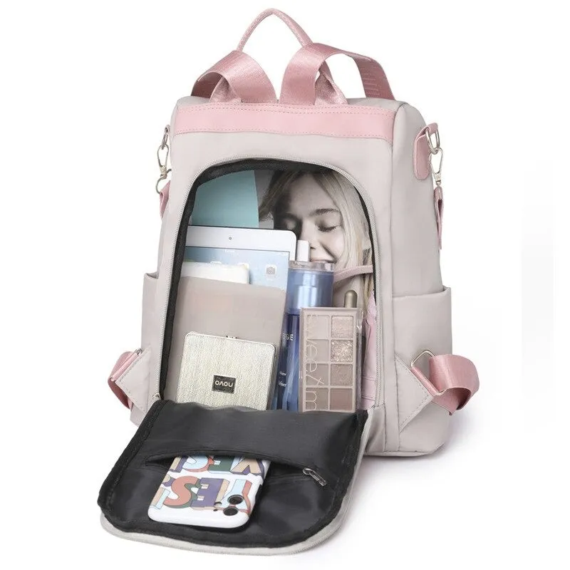 Embroidery Anti-Theft Waterproof Backpacks For Girls