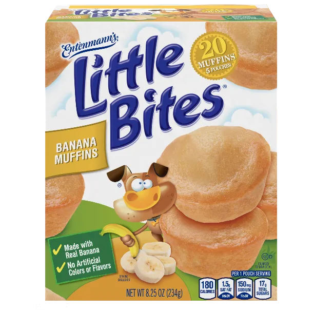 Entenmann's Little Bites, Banana Muffins, 5 Ct