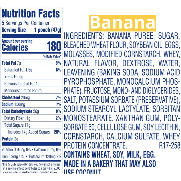 Entenmann's Little Bites, Banana Muffins, 5 Ct