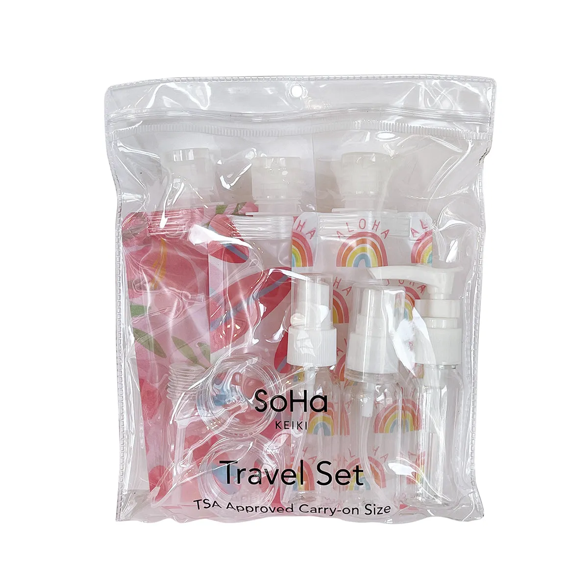 Hawaii Faves in Pink Keiki Travel Pouch, Set of 11