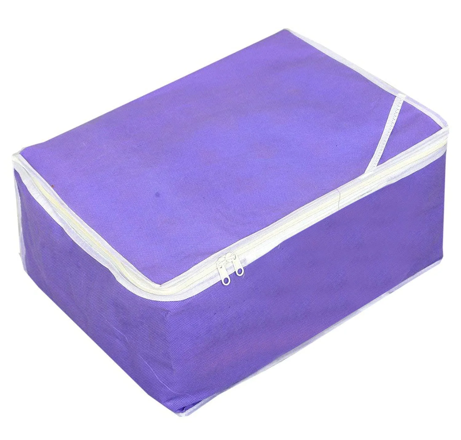 Heart Home Non Woven Petticoat Cover Wardrobe Organiser Clothes Storage Bag-Pack of 2 (Purple)-HS_38_HEARTH21677