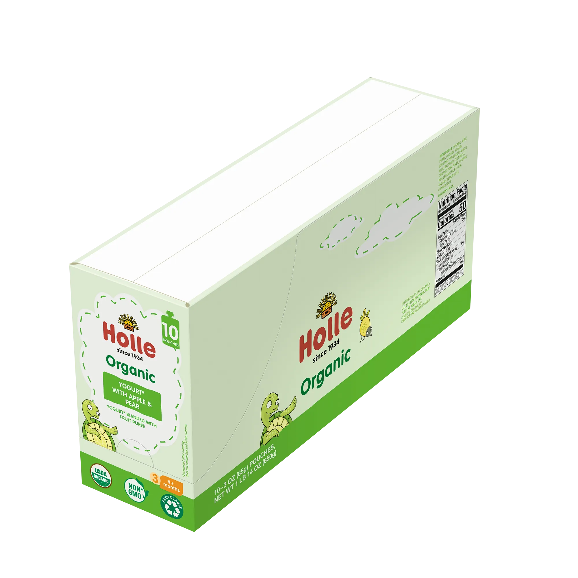 Holle Organic Yogurt Pouches - Apple & Pear