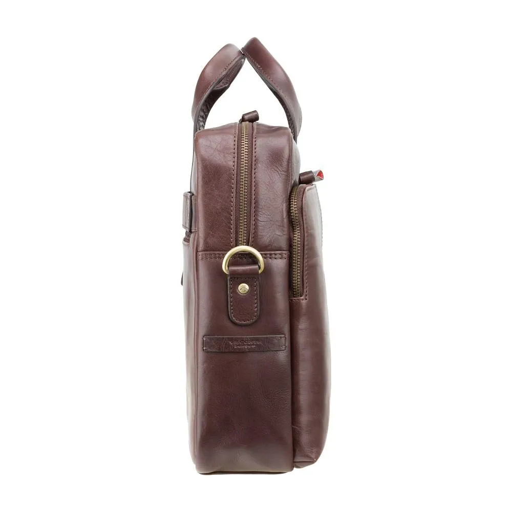 Hugo 15" Laptop Bag - Merlin Brown