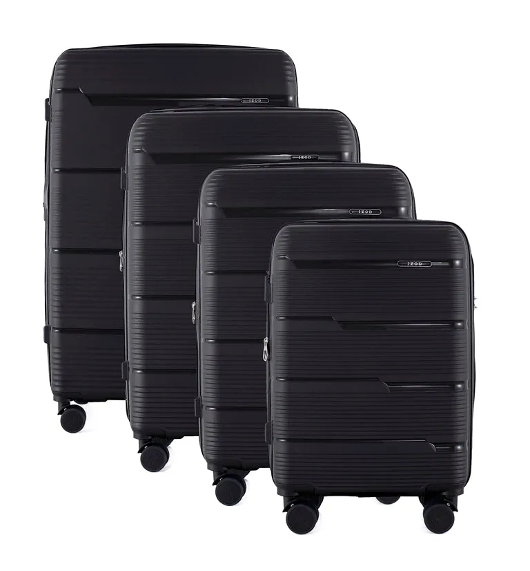 IZOD Dawn Polycarbonate Hard shell Expandable Lightweight 360 Dual Spinning Wheels Combo Lock 32", 28", 24", 20" 4 Piece Luggage Set