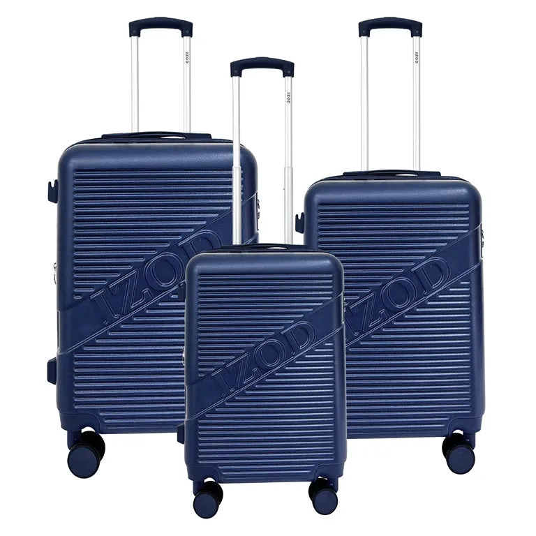 IZOD Harper Expandable ABS Hard shell Lightweight 360 Dual Spinning Wheels Combo Lock 28", 24", 20" 3 Piece Luggage Set