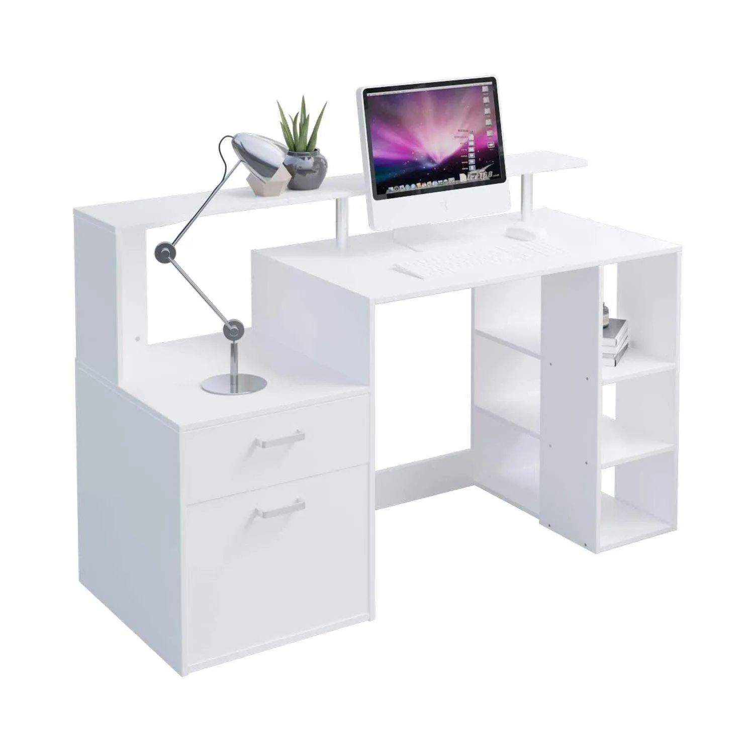 Joolihome Computer Desk with Shelves Storage