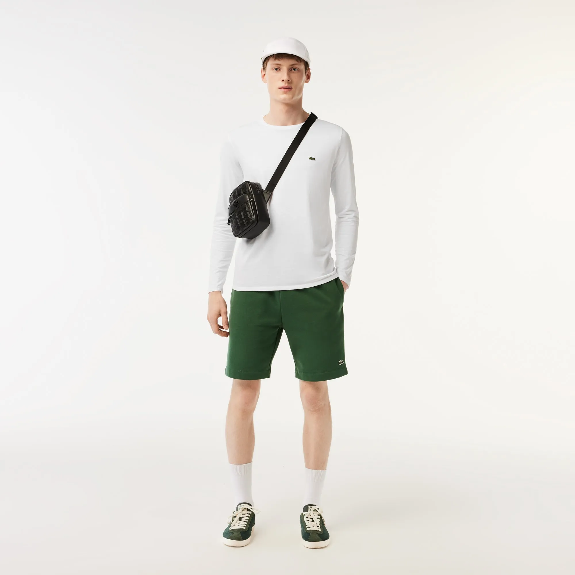 Lacoste Monogram Print Small Crossover Bag