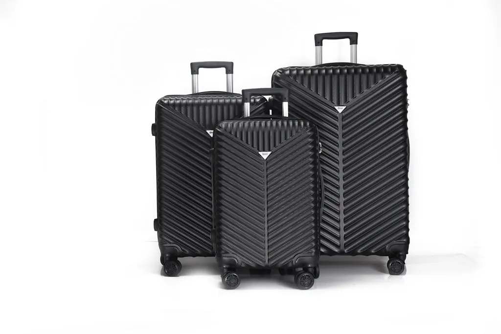 Lan ABS Hard shell Lightweight 360 Dual Spinning Wheels Combo Lock 28" 24", 20" 3 Piece Luggage Set