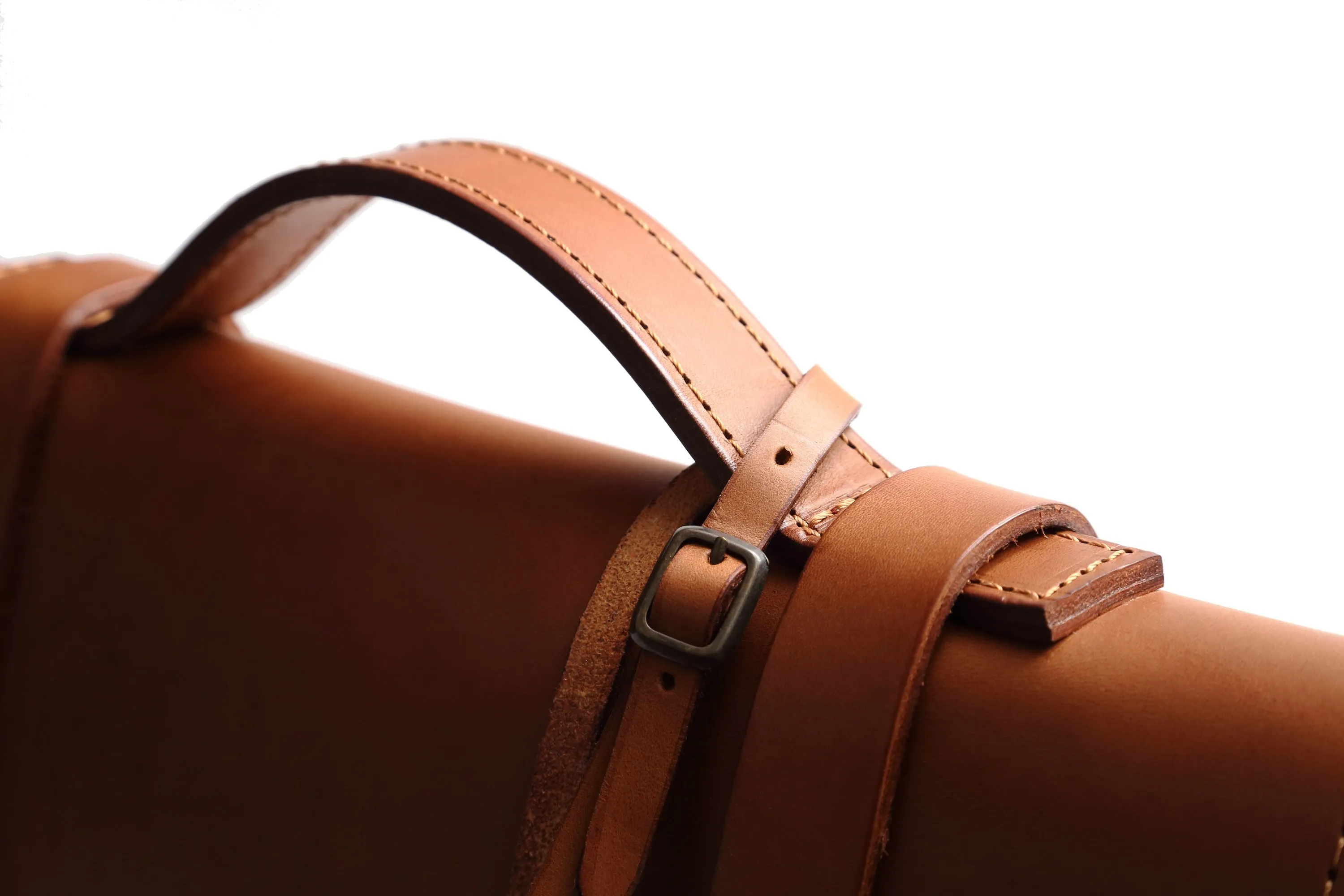 Leather Briefcase in Cuoio Brown Mod 125