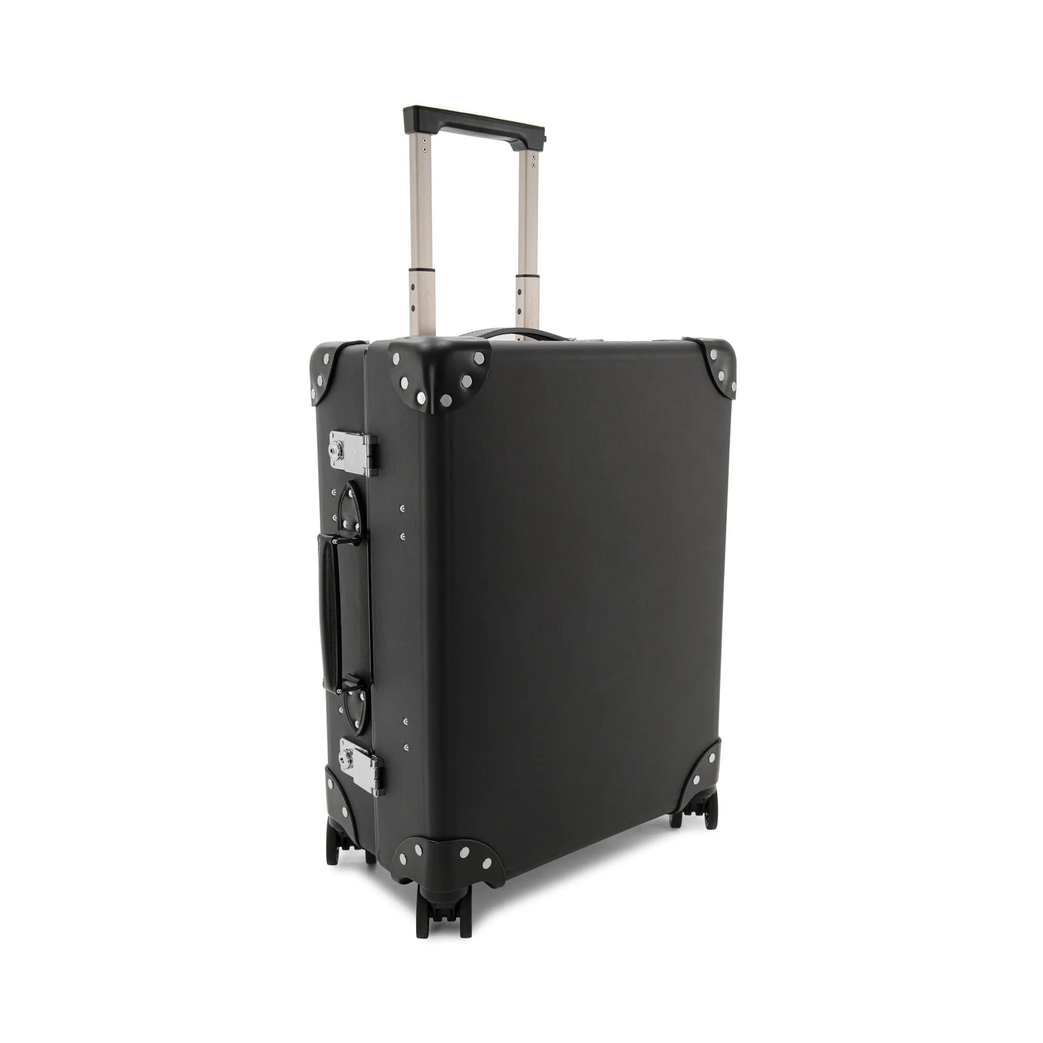 Leather Crafted · Carry-On - 4 Wheels | Black/Black/Chrome