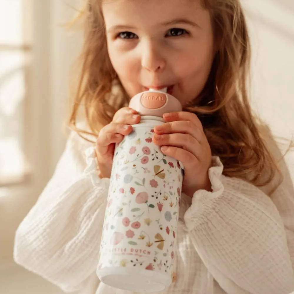 Little Dutch Mepal Pop-Up Drinking Bottle – Flowers & Butterflies