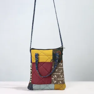 Multicolor - Handmade Quilted Cotton Patchwork Sling Bag 07