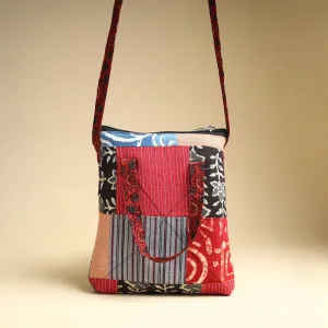 Multicolor - Handmade Quilted Cotton Patchwork Sling Bag 64