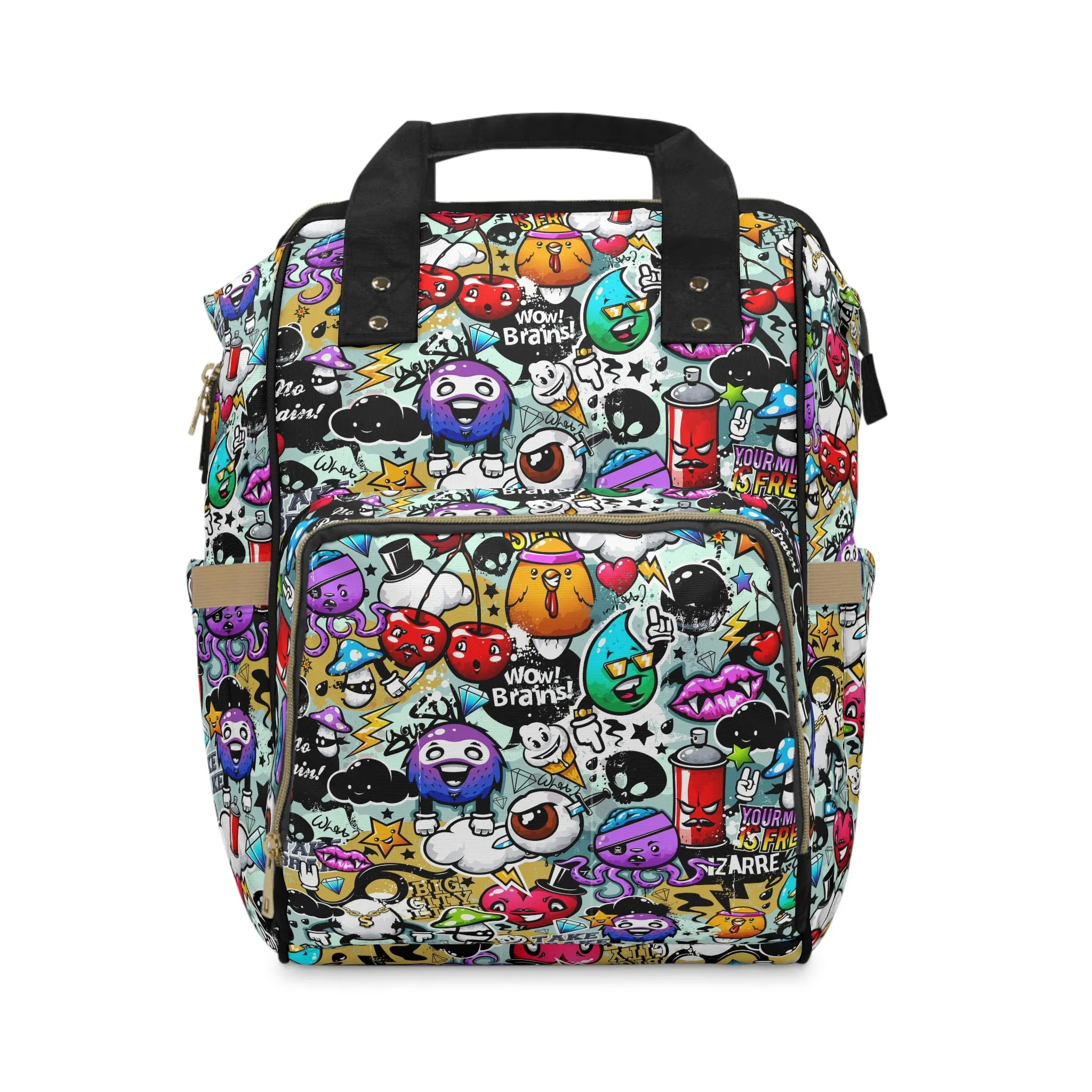 Multifunctional Backpack - Funky Graffiti Pattern