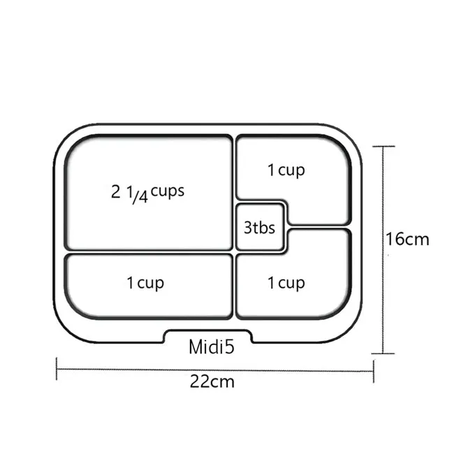 Munchbox Midi 5 - Clear Tray