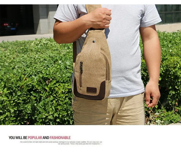 Outdoor sports small Messenger bag canvas diagonal bag