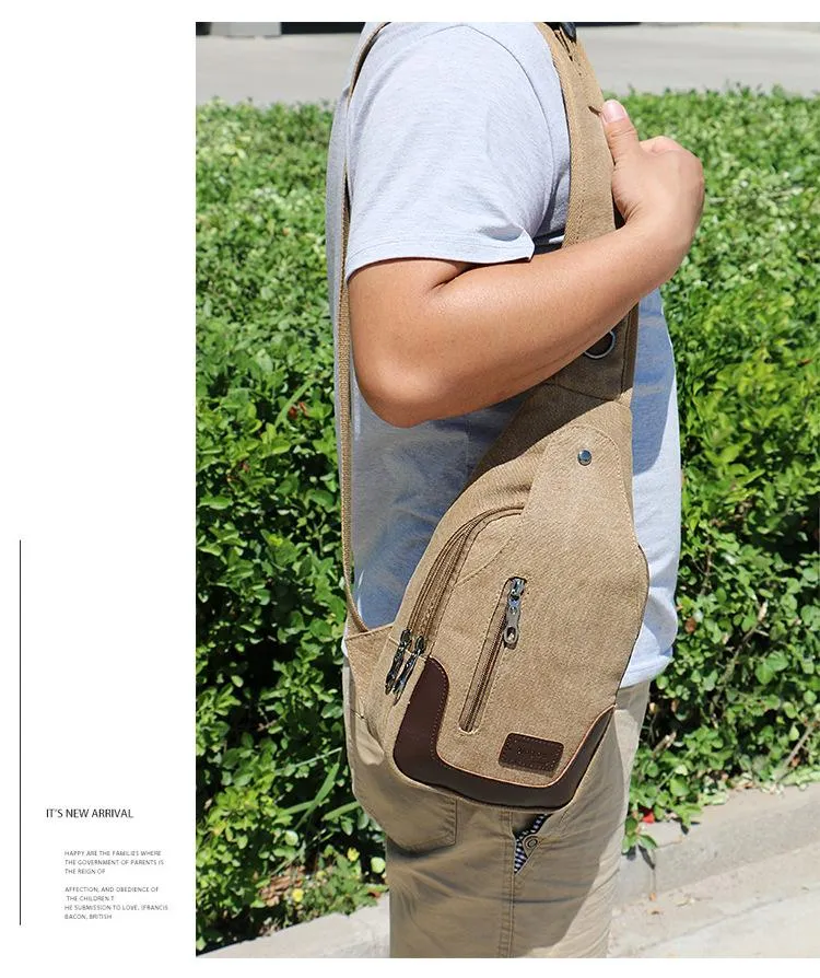 Outdoor sports small Messenger bag canvas diagonal bag