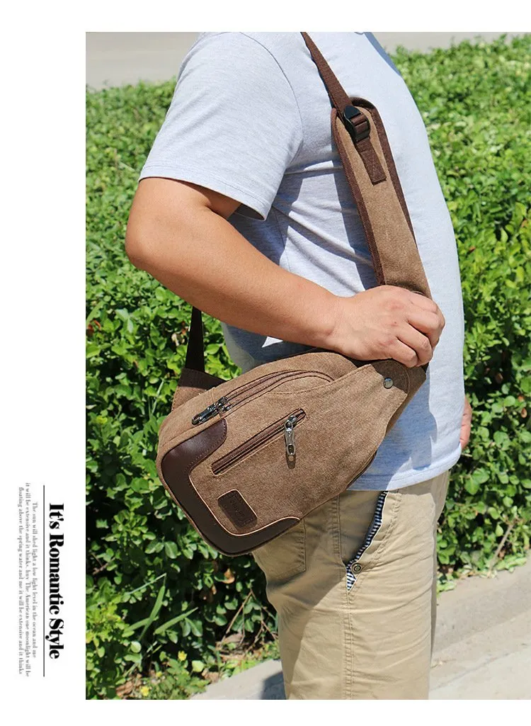 Outdoor sports small Messenger bag canvas diagonal bag