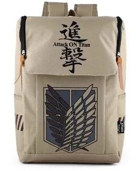 Outdoor travel canvas backpack school bag Attack on Titan