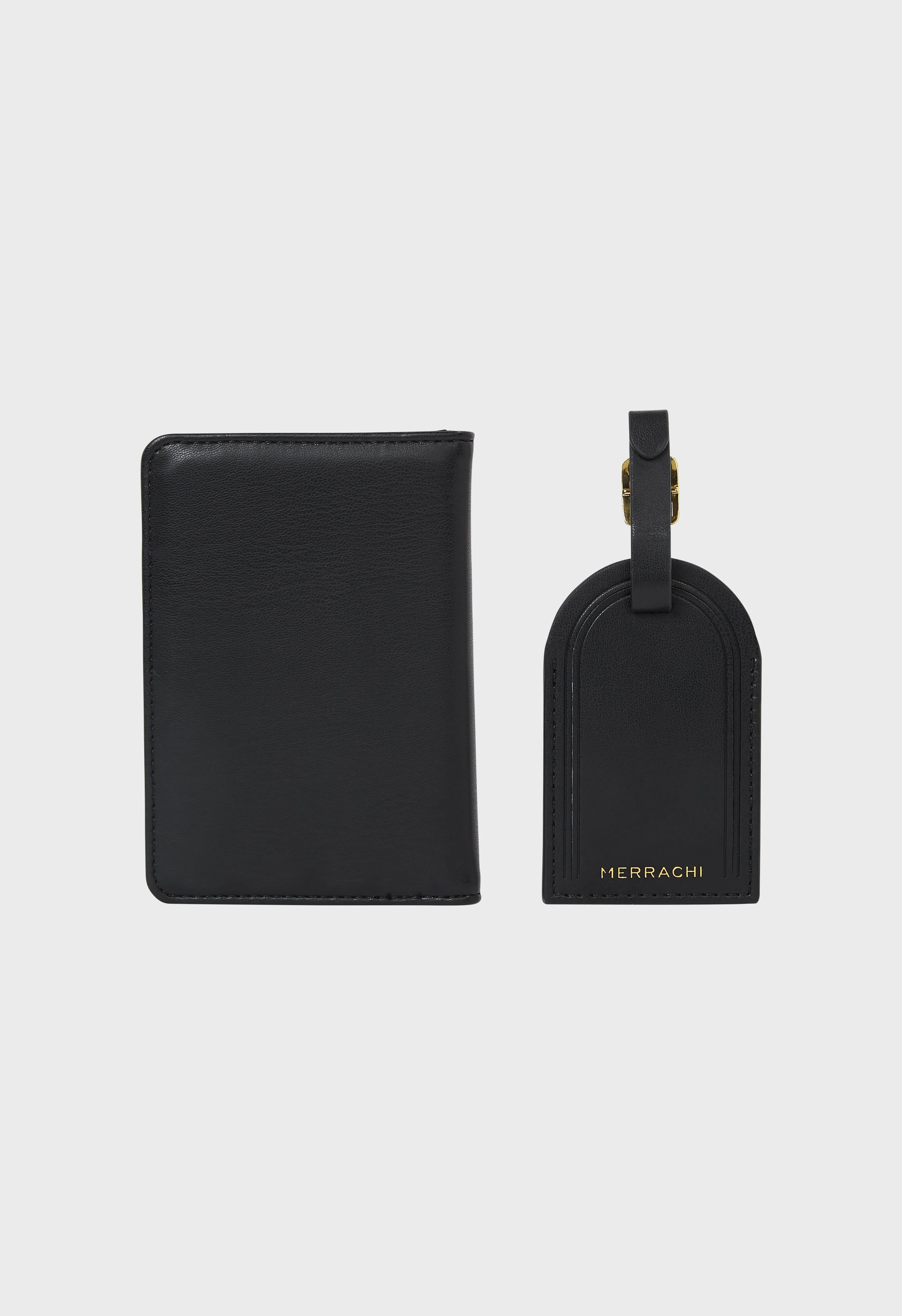 Passport Holder and Luggage Label | Black