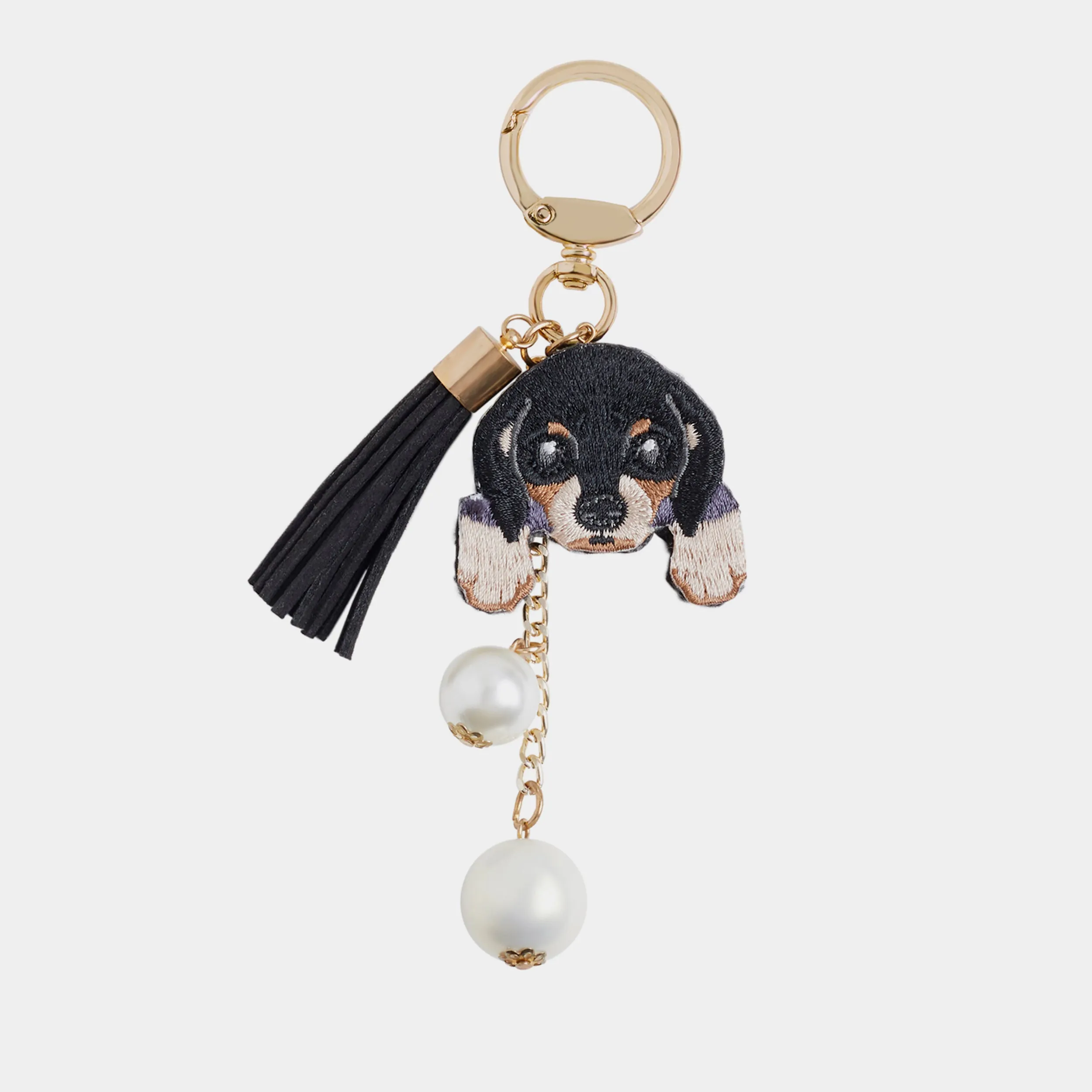 Pooch Bag Charm   Key Fob - Black