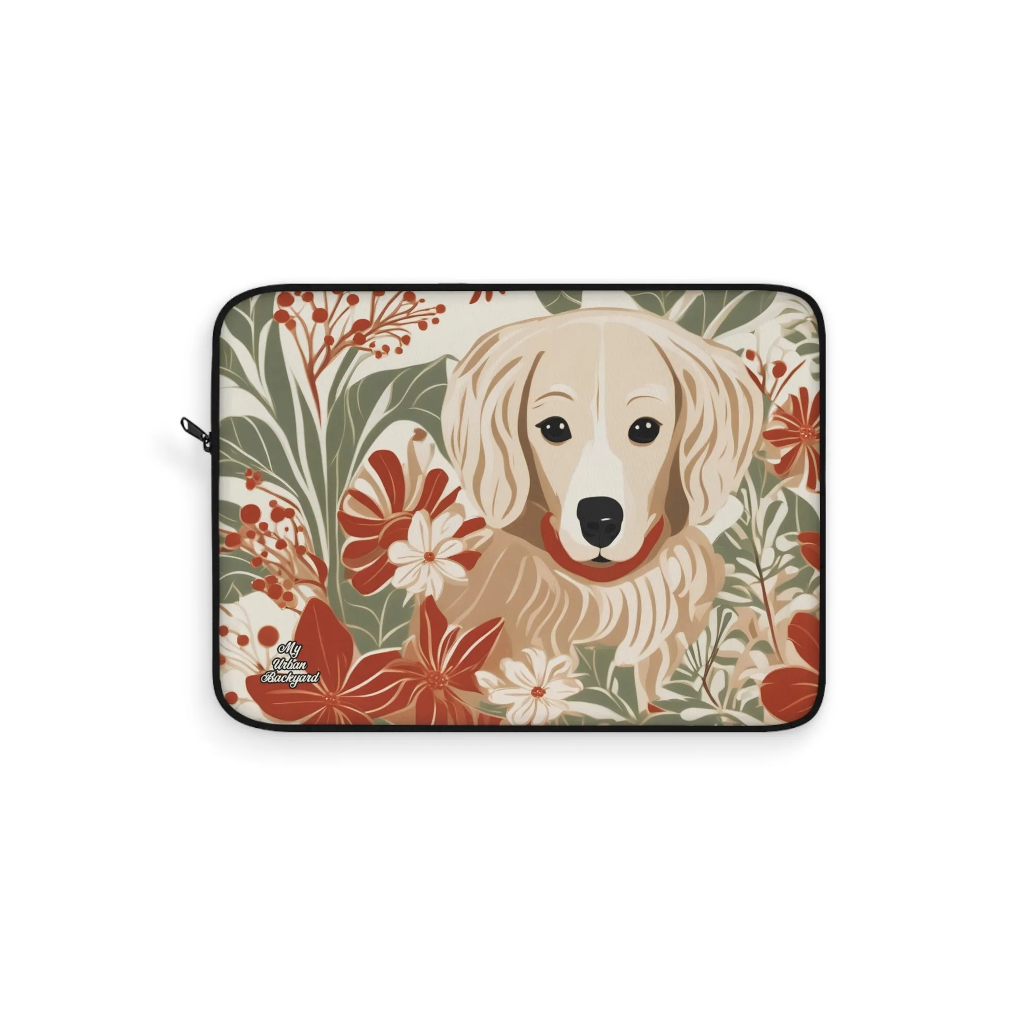 Puppy with Red Collar, Laptop Carrying Case, Top Loading Sleeve for School or Work