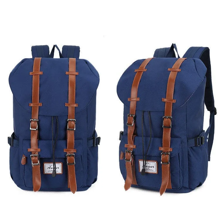 "The Outdoor" Leather Canvas Backpack