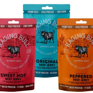 Raging Bull Beef Jerky 3 Pouches