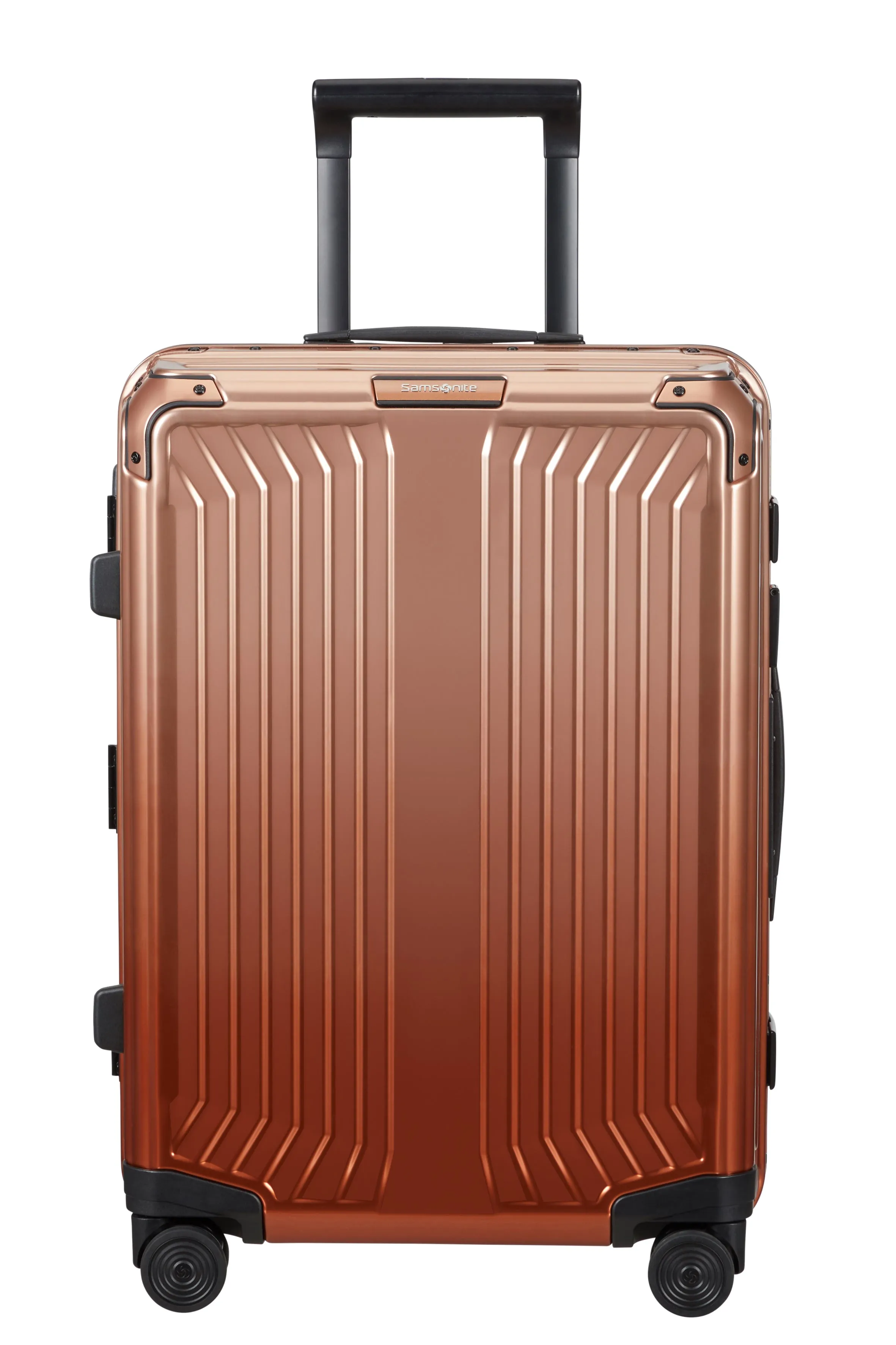 Samsonite - Lite Box ALU 55cm Small 4 Wheel Hard Suitcase - Gradient Copper