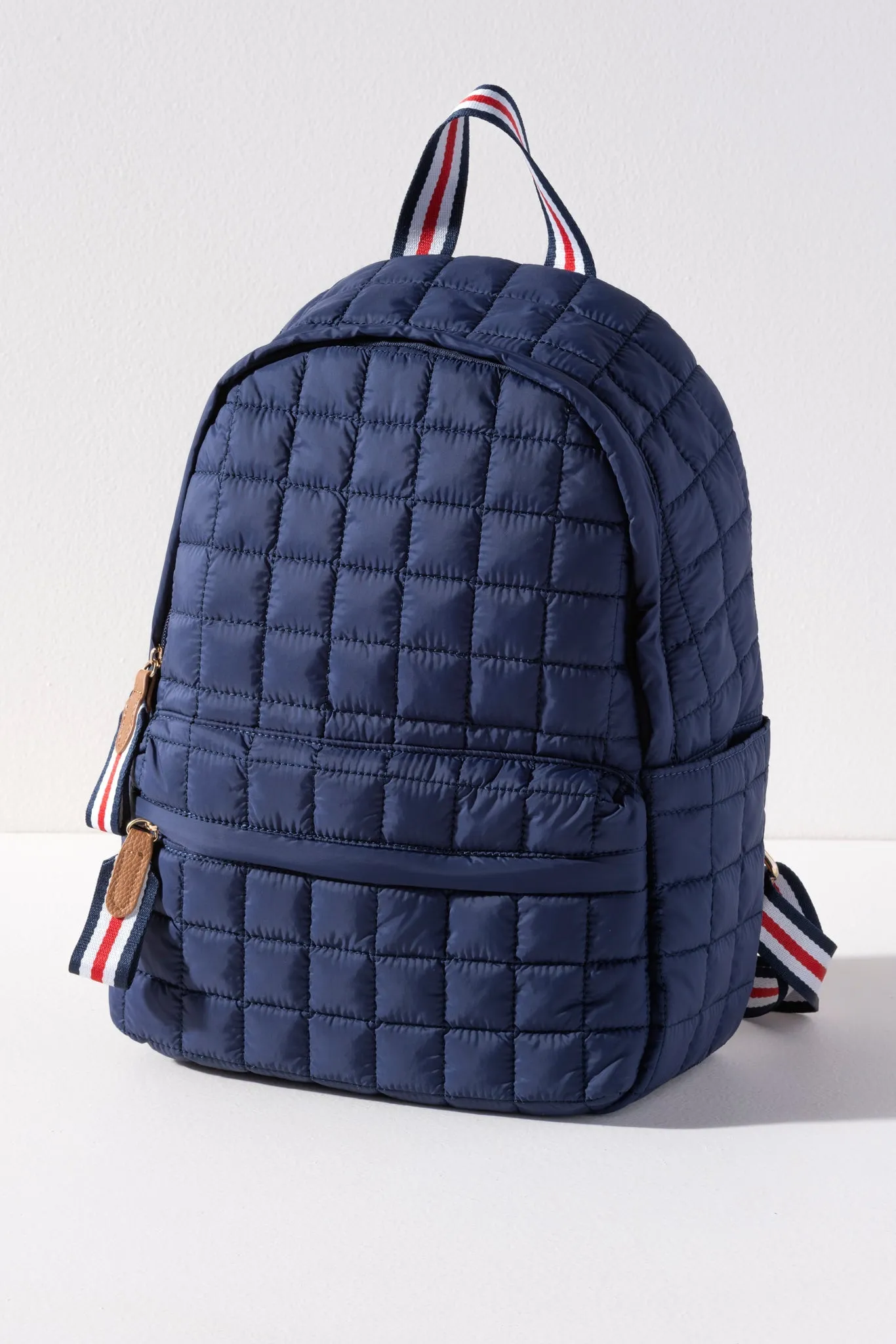 Shiraleah Ezra Quilted Nylon Backpack, Navy