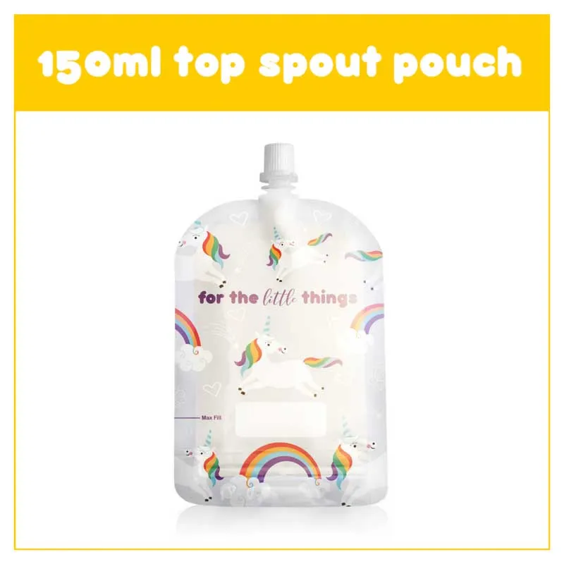 Sinchies 150ml reusable Food Pouch - Unicorn 10 pk