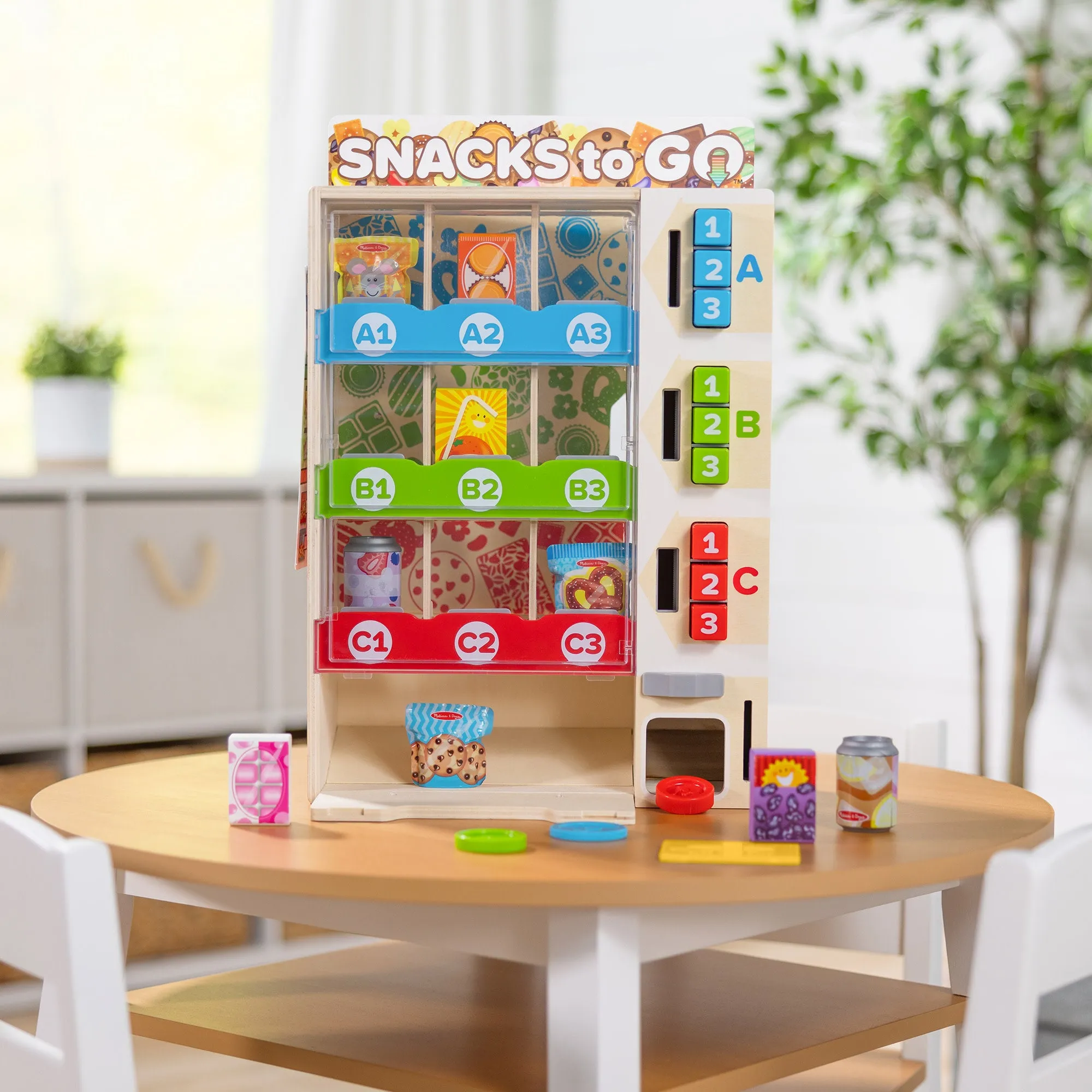 Sort, Stock, Select Wooden Vending Machine Play Set