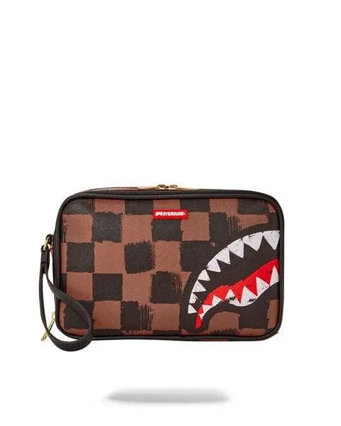 SPRAYGROUND SHARKS IN PARIS PAINTED TOILETRY BAG