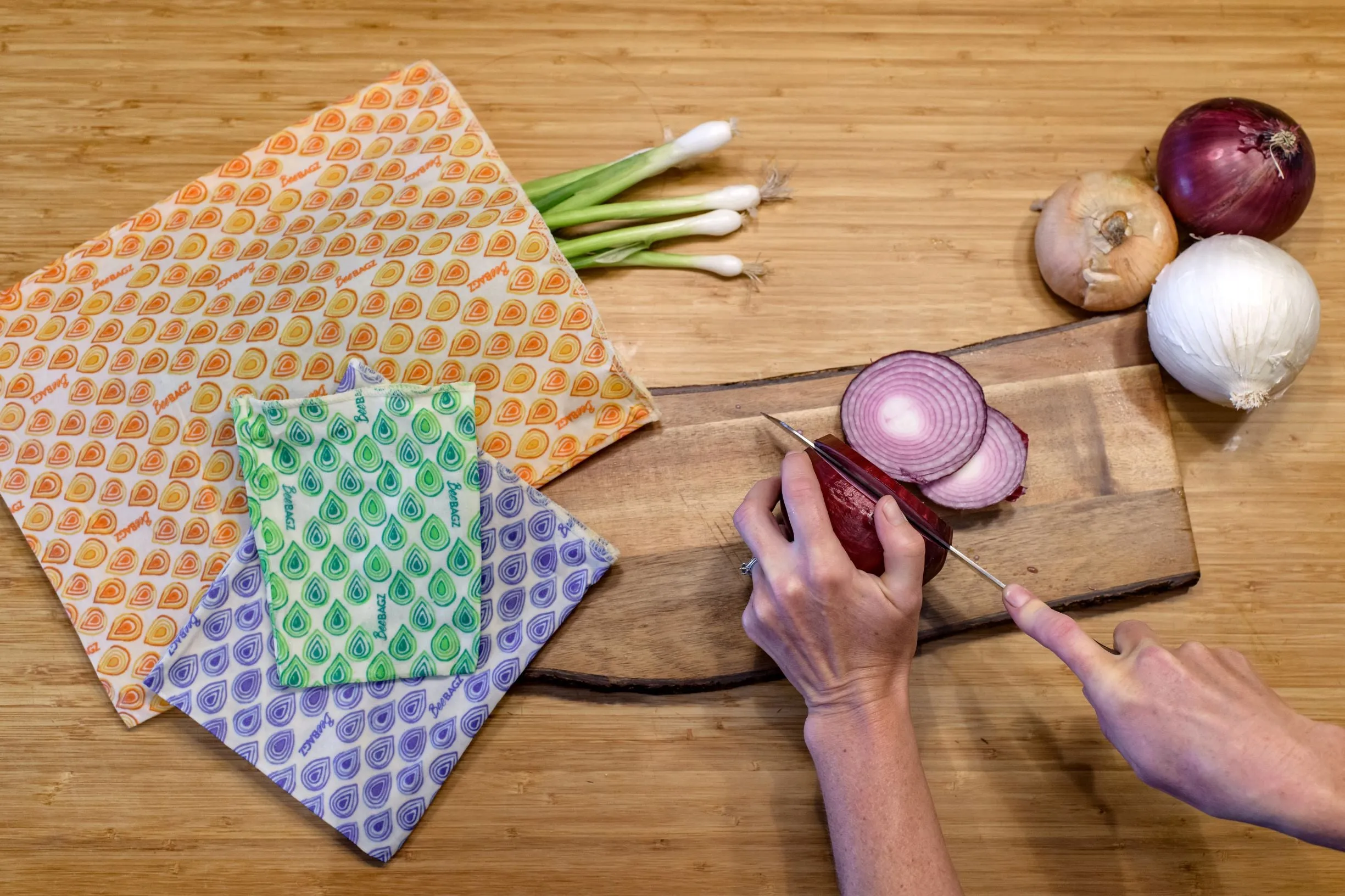 Starter Pack of 3 - Reusable Beeswax Wrap Food Storage Bags